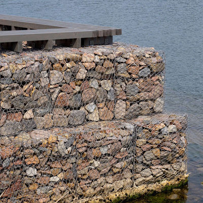 PVC Coated 3*1*1M 8*10cm Hexagonal Mesh Hole Hot Galvanized Gabion Cage Factory Price