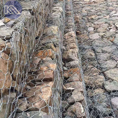 80x100mm 2x1x1 Pvc Galfan 275gsm Galvanized Wire Mesh Gabion Baskets Box