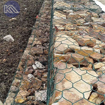 Pvc Coated Galvanized Gabion Wire Mesh Hexagonal Gabion Basket Wall For Water Conservancy And Eco Projects