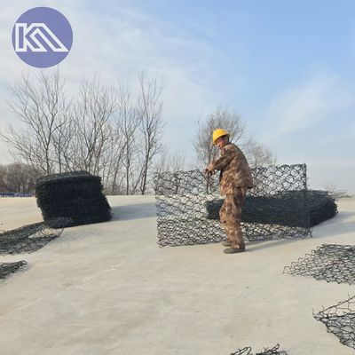 275g Zinc Coated Galvanized Gabion Cages With Iron Wire Mesh