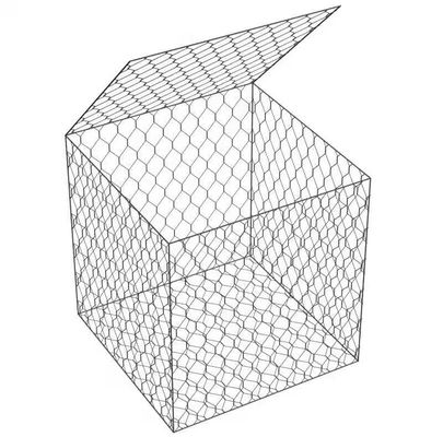 1x1x1m Galvanized Iron Wire Mesh Metal Cage Stone Walls With Plain Weave Stone Cage Net Gabion Basket