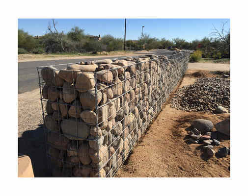 100X80X30Cm Gabion Mesh Cage Galvanized Welded Wire Mesh Gabion Basket Wall