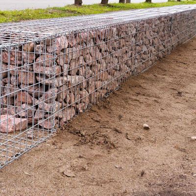 Custom Size Stainless Steel Gabion Rock Basket Fence For Building Retaining Walls