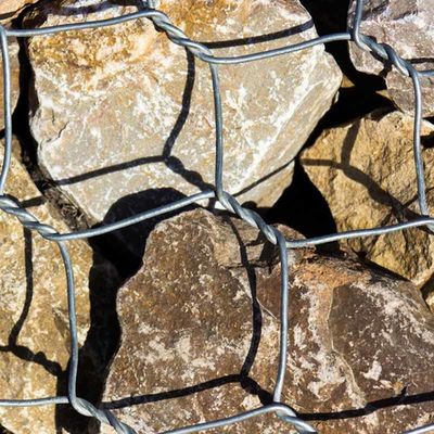 2x1x1 Gabion Box Wall PVC Coated Hot Dipped Galvanized Gabion Netting Rolls