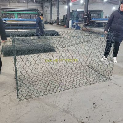 2.7mm Wire Thickness Gabion Stone Box 2x1x1m With PVC Coated And Galvanized