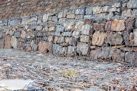 ASTM Galvanized Gabion Wire Mesh For Erosion Control CE / ISO Certified