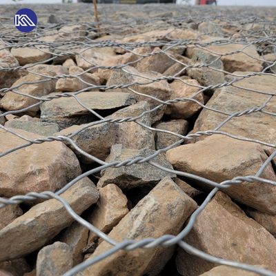 80mmX100mm Galvanized Gabion Wire Mesh Basket For Dam Protection