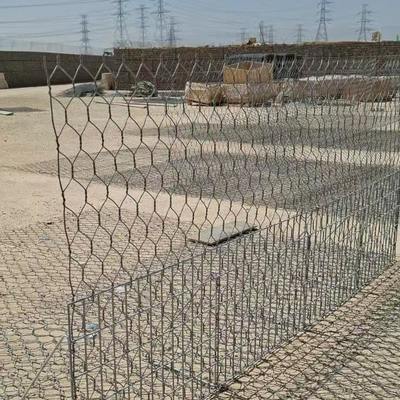 Galvanized PVC Coated Gabion Wire Mesh Wall Stackable For Erosion Control