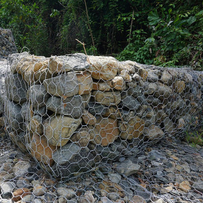 Hexagonal Gabion Wall River Bank Reinforcement Anti Corrosion Steel Mesh CE ISO