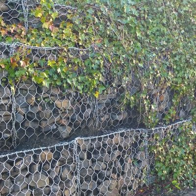 Galvanized Iron Wire Stone Gabion Wall Cages Hexagonal Hole 60x80mm 80X100mm
