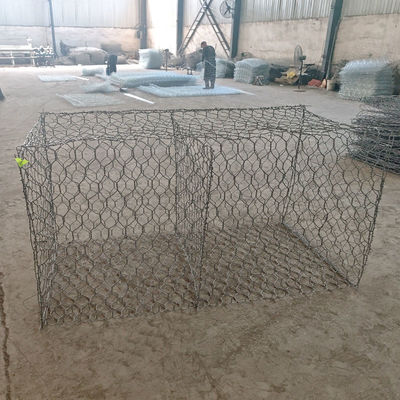 Heavy Duty Woven Gabion Wall Erosion Resistant For Flood And Riverbank Protection