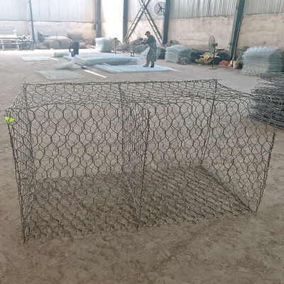 Woven Gabion Wall HDG Mesh For Hydraulic Riverbank Retaining Wall Construction