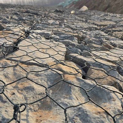 PVC Coated Wire Mesh Gabion Box Basket Stone Retaining Walls Rust Resistant