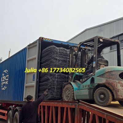 PVC Coated 4×1×1M 80×100mm Hexagonal Mesh Hole Hot Galvanized Gabion Baskets Cage