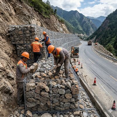2*1*1m / 2*1*0.5m Stone Filled Gabion Mesh Cage for Slope Water Conservancy Protection Project