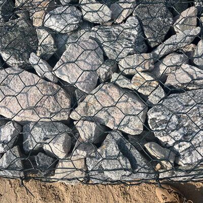 80*100mmPVC Coated  Stone Wall Basket Landscape Garden Decorative Gabion Box For Outdoor Slope Retaining Wall