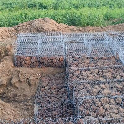 Last Longer Fast Delivery Double Twist Gabion Mesh Cage With 80*100mm 2.7mm For Slope Protection