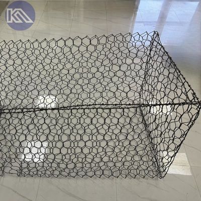 Customized PVC Grey Color Coated Gabion Basket Galvanized Boated Gabion Box Of River Course