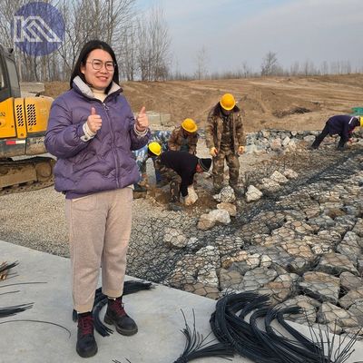 PVC Coated Steel Gabion Wire Baskets For Water Conservancy Environmental Protection
