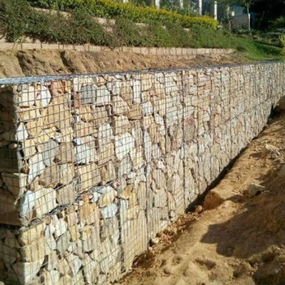Flood Control Gabion Fence Baskets 50x200mm 5.0mm Thickness Welded Gabion Box