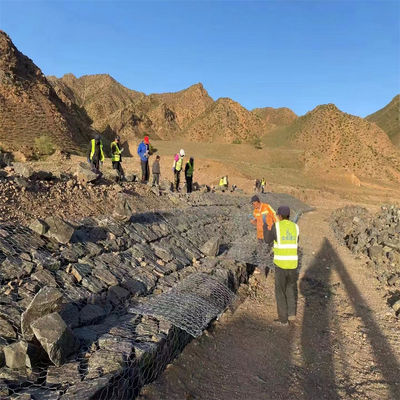 Double Twisted Gabion Stone Cage Coastal Erosion Control Saltwater Resistance Heavy Duty