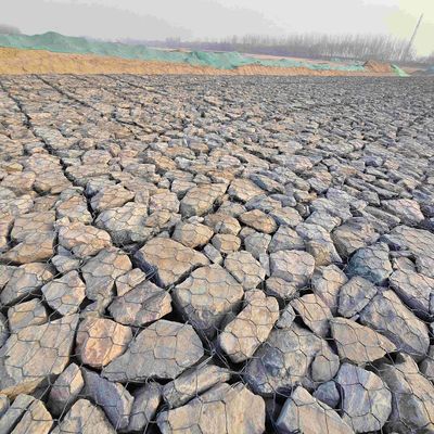 1x1x1m Gabion Retaining Wall High Strength Galvanized Gabion Cages Easily Assembled