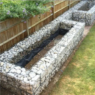 Custom Welded Gabion Cages Zinc Aluminum Coated Landscape Mesh For Gardens