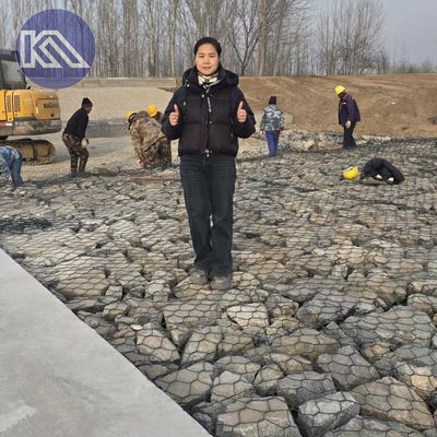 275g Zinc Coated Galvanized Gabion Cages With Iron Wire Mesh