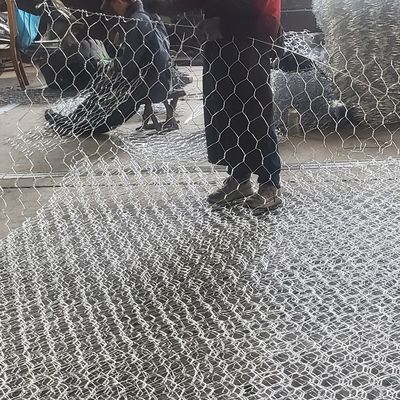 Galvanized Hexagonal Gabion Mesh Cage Wire Gabion Basket For Erosion Control
