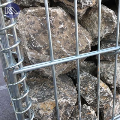 2mx1mx1m Gabion Stone Fences Zinc Coated Gabion Basket For Riverbank Protection