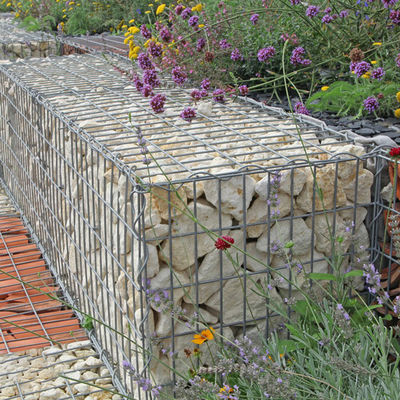 Welded Decorative Gabion Planter Box Outdoor Sculpture Durable Mesh Custom Sizes