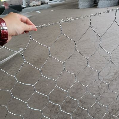 Custom Galvanized Gabion Box 2X1X1m Wire Mesh Netting 80X100mm For Flood Control