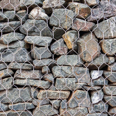 Hexagonal Mesh Hole Gabions Basket Box Galvanized 2x1x1m Gabion Rock Box