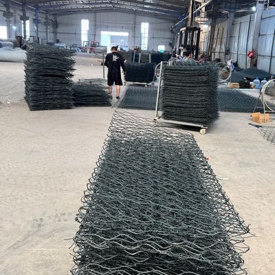 1x1x4 Apron Protection Gabion Box Wall Hexagonal Wire Mesh Gabion Basket