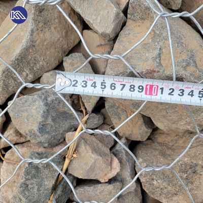 OEM PVC Coated Gabion Mattresses 60x80mm Mesh Hole For Bridge Construction