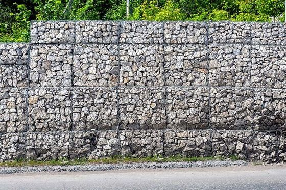 ASTM Galvanized Gabion Wire Mesh For Erosion Control CE / ISO Certified
