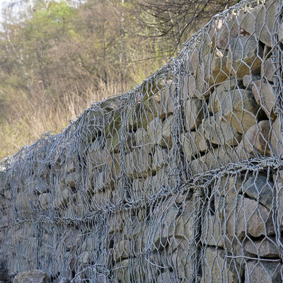 Woven Gabion Wire Mesh Slope Reinforcement Triple Weave Anti Scour Flood Defense