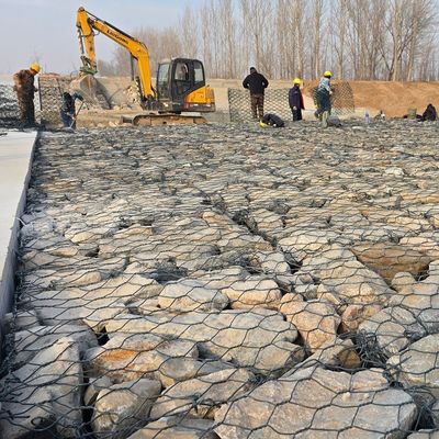 Low Maintenance PVC Coated Gabion Wire Mesh For Protecting Riverbanks Slopes