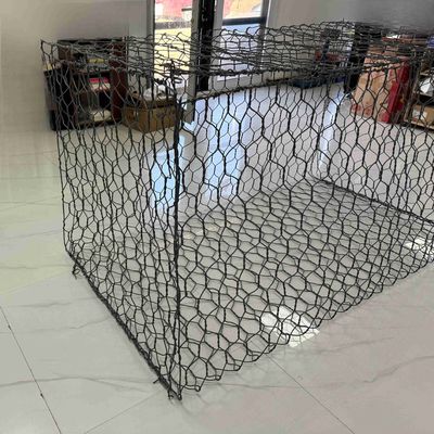 Hexagonal Wire Mesh Wall Netting Gabion Basket 80mmx100mm For Seawall Protection