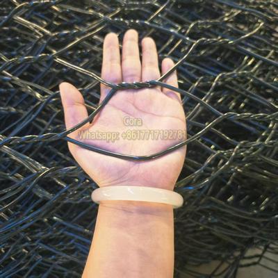 Galvanized PVC Coated Gabion Wire Mesh Wall Stackable For Erosion Control