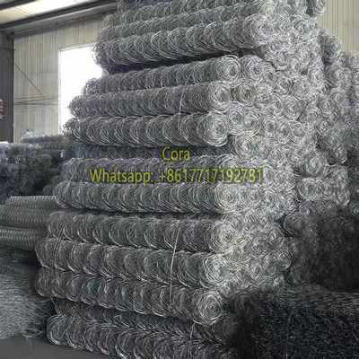 Galvanized PVC Coated Gabion Wire Mesh Wall Stackable For Erosion Control