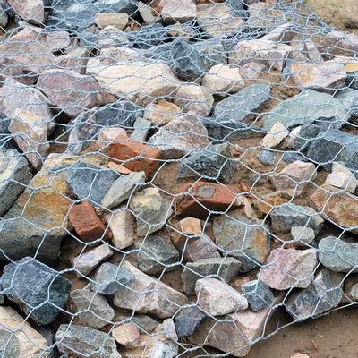 2×1×1m Stone Filled Galvanized Gabion Mesh Wall Easily Assembled For Wall Protection