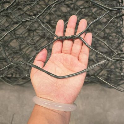 PVC Coated Galvanized Gabion Mesh Wall 80x100 Gabbione Box For Canal Protection Wall