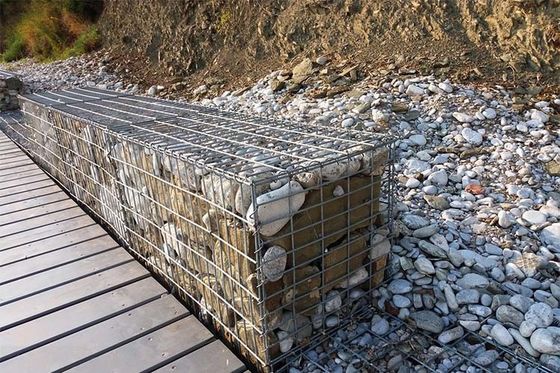 Hot Dip Galvanized Gabion Planters 6x2x1m Weather Resistant With 50x50mm Mesh