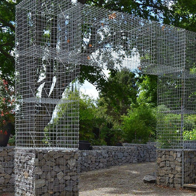 Contemporary Landscape Welded Mesh Gabion Metal Planter Box Steel Mesh