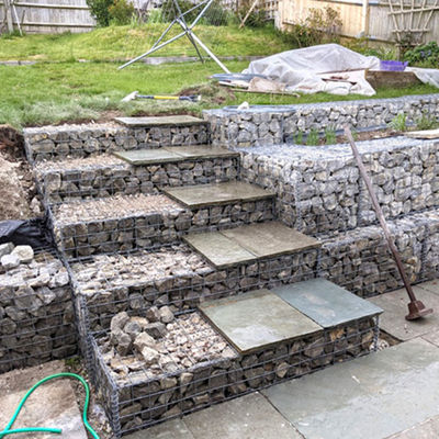 Custom Hot Dipped Galvanized Welded Gabion Stone Cage 2x1x0.3m For Fence