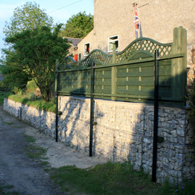 1x1x0.3m Galvanized Welded Gabion Baskets Wire Fencing With Spiral Ring Garden Decoration