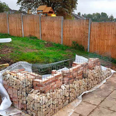 Hot Dipped Galvanized Welded Mesh Gabion Baskets 50x200mm For Flood Control