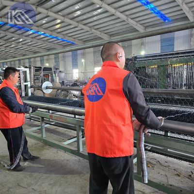 Galvanised Coated Woven Gabion Wall For Slope Protection And Landscape Greening