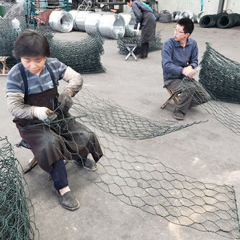 1x1x2m Size Rete Metallica Gabion Mesh Wall Reservoir Embankment Reinforcement